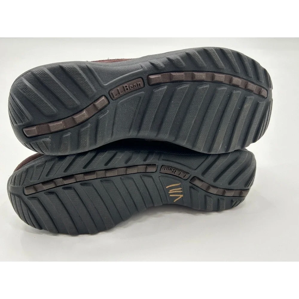 L.L Bean‎ PrimaLoft Suede Slip On Shoes Brown Cozy Outdoor Womens 8.5 - Picture 9 of 10